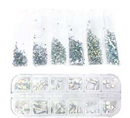 美甲AB彩异形钻平底A钻套装 12款异形钻加6格袋装AB钻