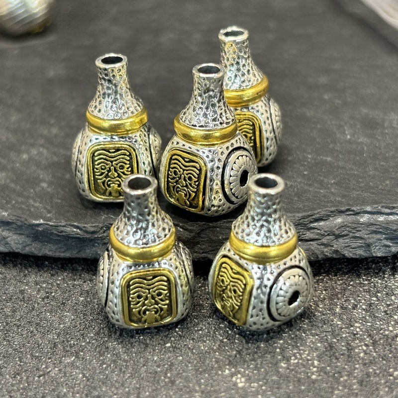 チベット白銅花びらビーズ手作り diy ビーズブレスレットトップビーズネックレスペンダントアクセサリー|undefined