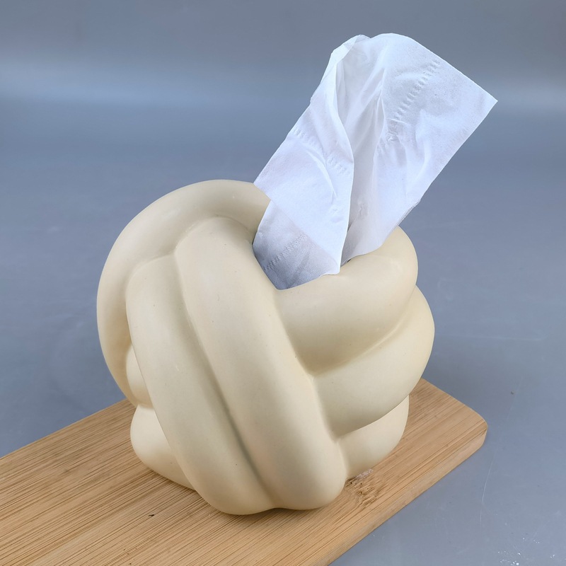 Servilleta en forma de concha cuidadosamente seleccionada, caja de pañuelos, sala de estar, caja de dibujo de papel de lujo ligero, caja de dibujo de cerámica, decoración, creatividad para el hogar