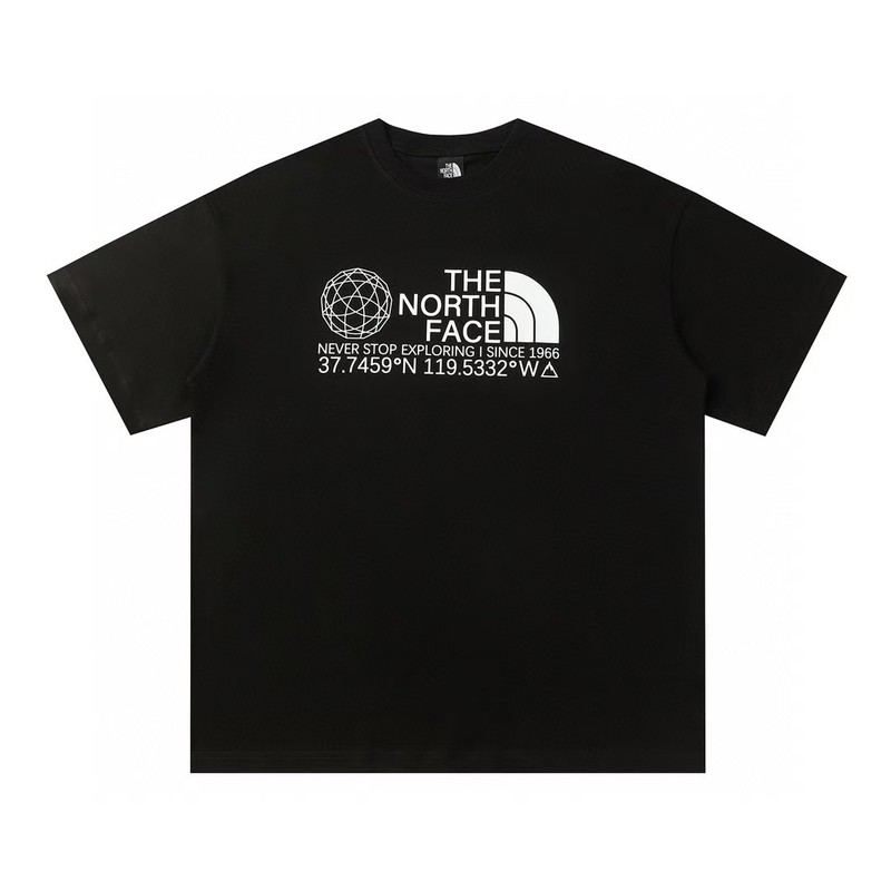 NTノースフェイスの純綿Tシャツの正しいバージョン、男性と女性用、カップル向けの同じスタイル、トレンディなプリント、幅広で多用途、カジュアル半袖|undefined