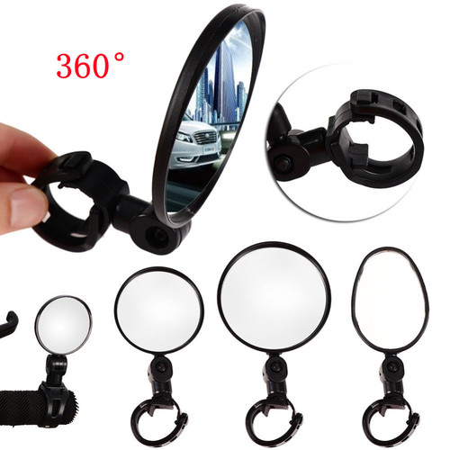 360-degree bicycle rearview mirror, wide-angle convex mirror, bicycle reflector, mountain bike rearview mirror silicone handle
