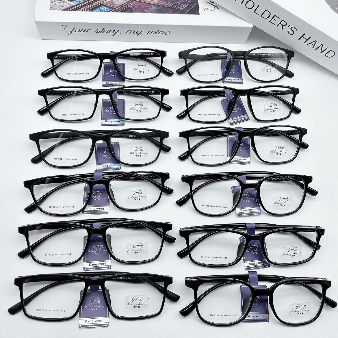 high quality pure black TR90 ultra-light simple box juvenile glasses frame can be equipped with myopia presbyopia glasses frame mixed batch