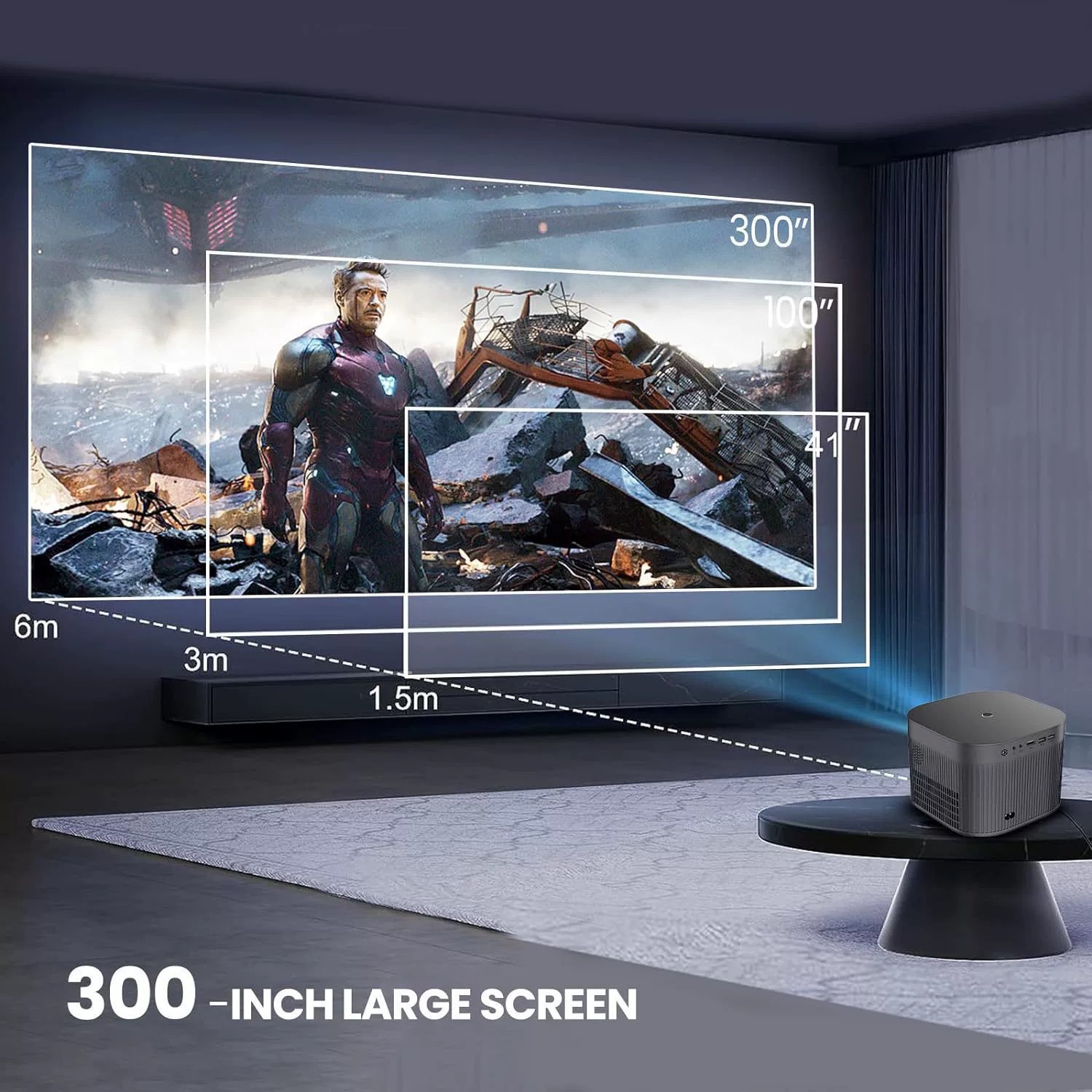 Кросс-граница взрыв 1080p HD умный проектор F18 для дома, спальни, гостиной, мобильный телефон, проектор с системой Android