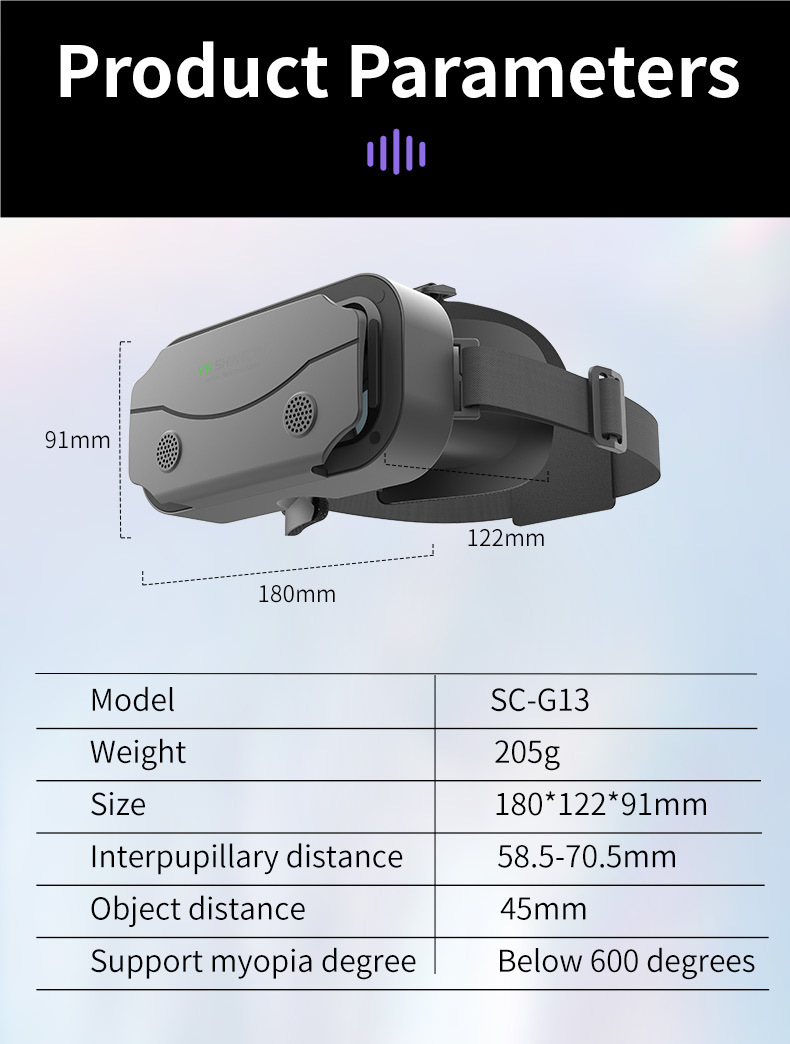 Cross-border G13 head-mounted helmet virtual reality Thousand Illusion Magic Mirror vr glasses Mobile 3d glasses vr in stock undefined