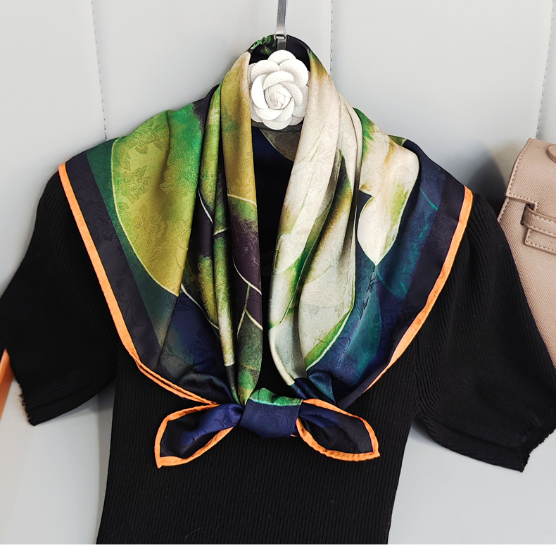 64g Weight Silk Scarf Classification Holiday, Daily Occasion Synthetic Yarn Material Women's Ethnic Style Color Block Synthetic Yarn Silk Scarf
