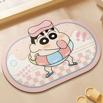 Avtomobil döşəmə paspasları — Cartoon Diatom Mud Door Mat - swimming-ring-xiaoxin-4060cm-diatom-mud
