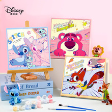 迪士尼数字油画DIY油彩画手绘数字画卡通人物填色话卧室装饰画