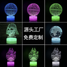 亚马逊热卖3D小夜灯星球大战地球仪氛围灯摆件男孩礼物创意礼品