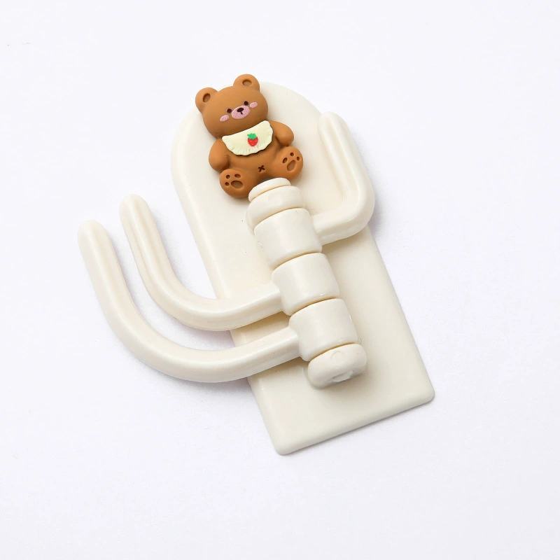 Cute cartoon three -hook hook Student dormitory wall without trace avoidance sticking hook wall door behind the key hook