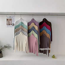 eggsmile女团堆堆领打底衫高领纯色秋冬毛衣内搭纯色修身女士针织