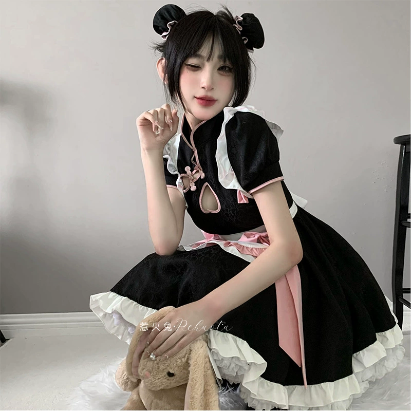 Платье, японский комплект, кимоно, сексуальный костюм, стильLolita, китайский стиль