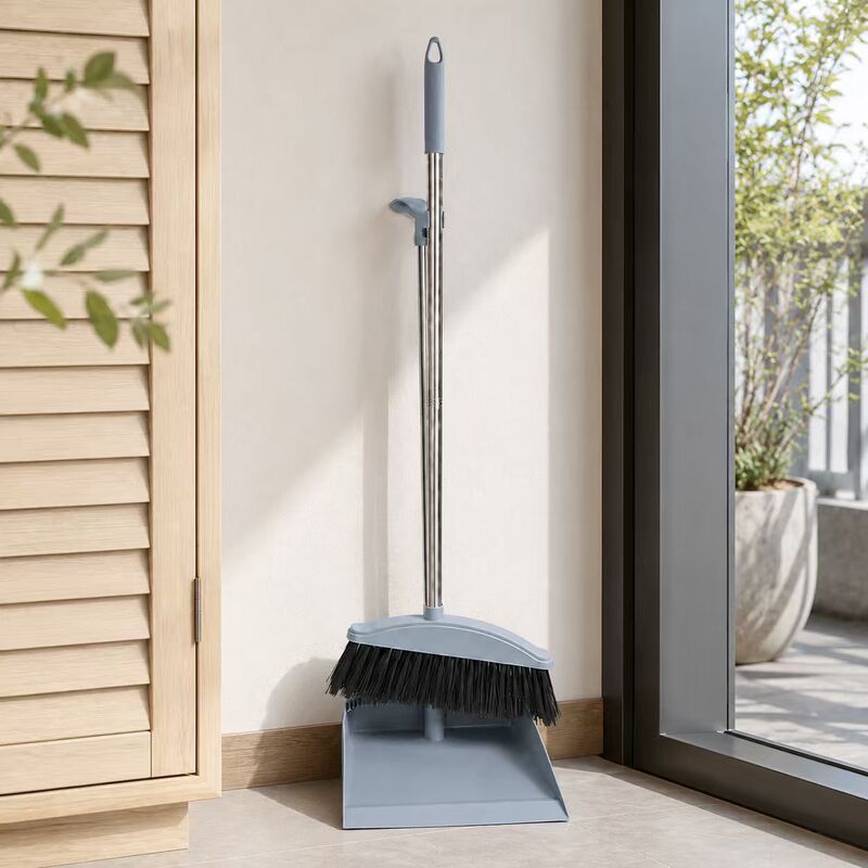 Broom and Dustpan Set, Soft-Bristled Broom and Dustpan Combo, Household Trash Shovel That Doesn'T Stick to Hair Broom and Dustpan Set, Soft-Bristled Broom and Dustpan Combo, Household Trash Shovel That Doesn'T Stick to Hair