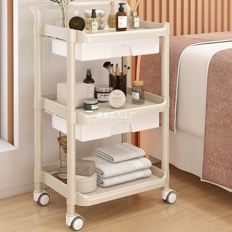 carro de belleza, carro de herramientas, carro de herramientas de belleza, carro de bordado de dos capas.