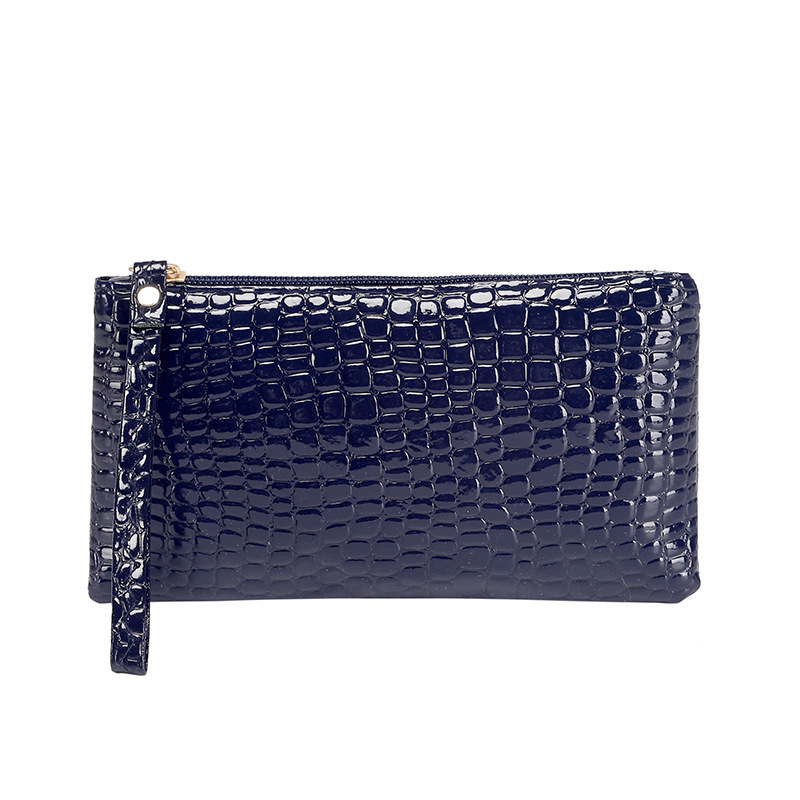 Bolso de Mano con Estampado de Cocodrilo de PU Cierre de Cremallera para Uso Diario
