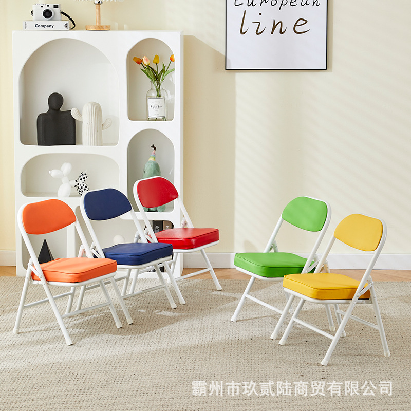 Folding Chair Children's Chair Primary School Students' Home Backrest Learning Chair Small Chair Baby Stool Chair Dining Seat Chair Stool