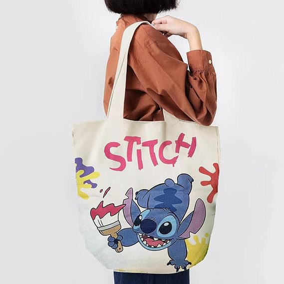 Transfronterizos Amazon caricatura animada bolsas de lona bolsas de hombro bolsas plegables bolsas de tela impresas pueden almacenarse