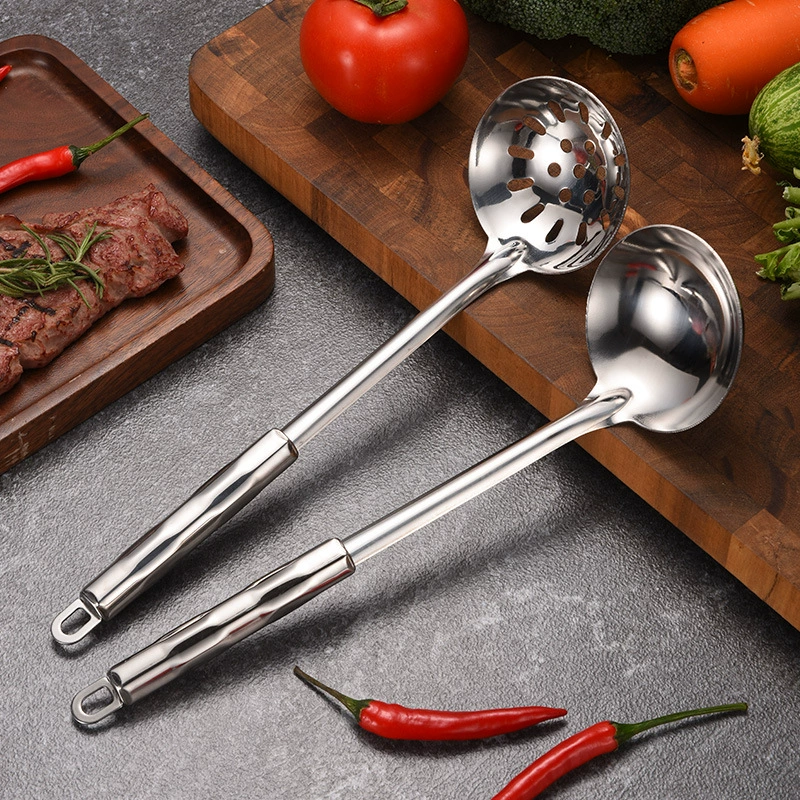 Ложка для горячего горшка из нержавеющей стали утолщенная немагнитная суповая раковина утечка супа Бытовая Кухня Держатель для ложки для приготовления пищи большая ложка дуршлаг