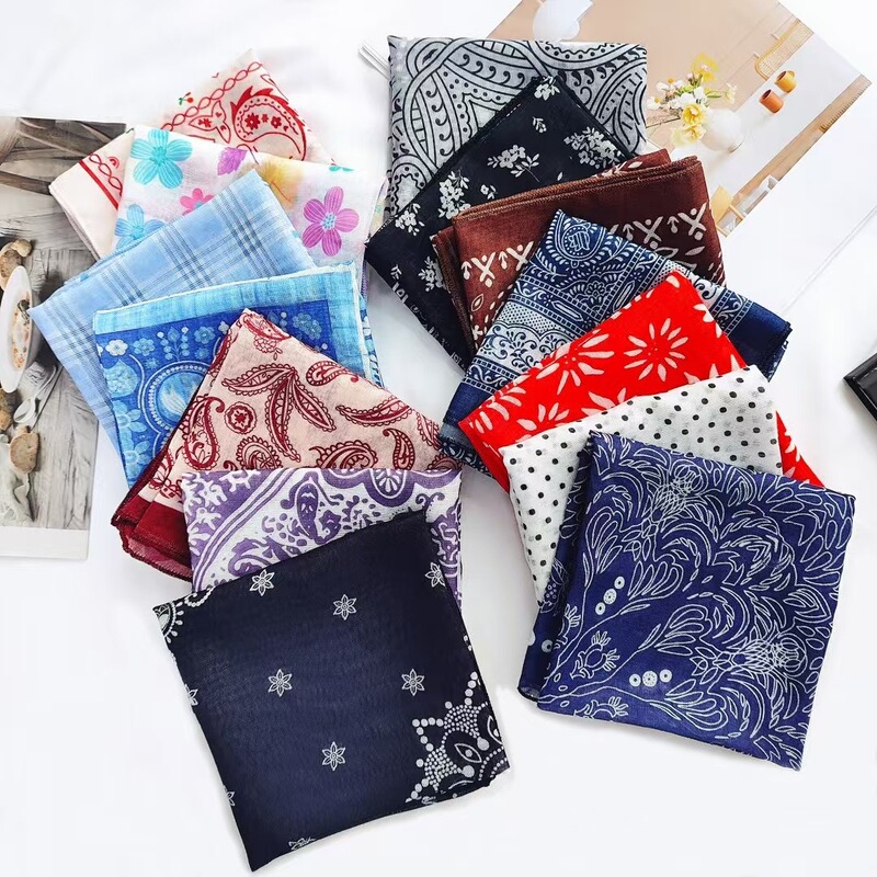 58×58 New Cotton and Linen Square Scarf, Fresh, Breathable, Soft, Artistic Decorative Small Silk Scarf, Summer Scarf, Versatile Scarf