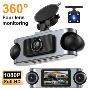 Zkcamspy 360° HD 1080P 4-linzalı avtomobil ön və arxa videoqeydedicisi