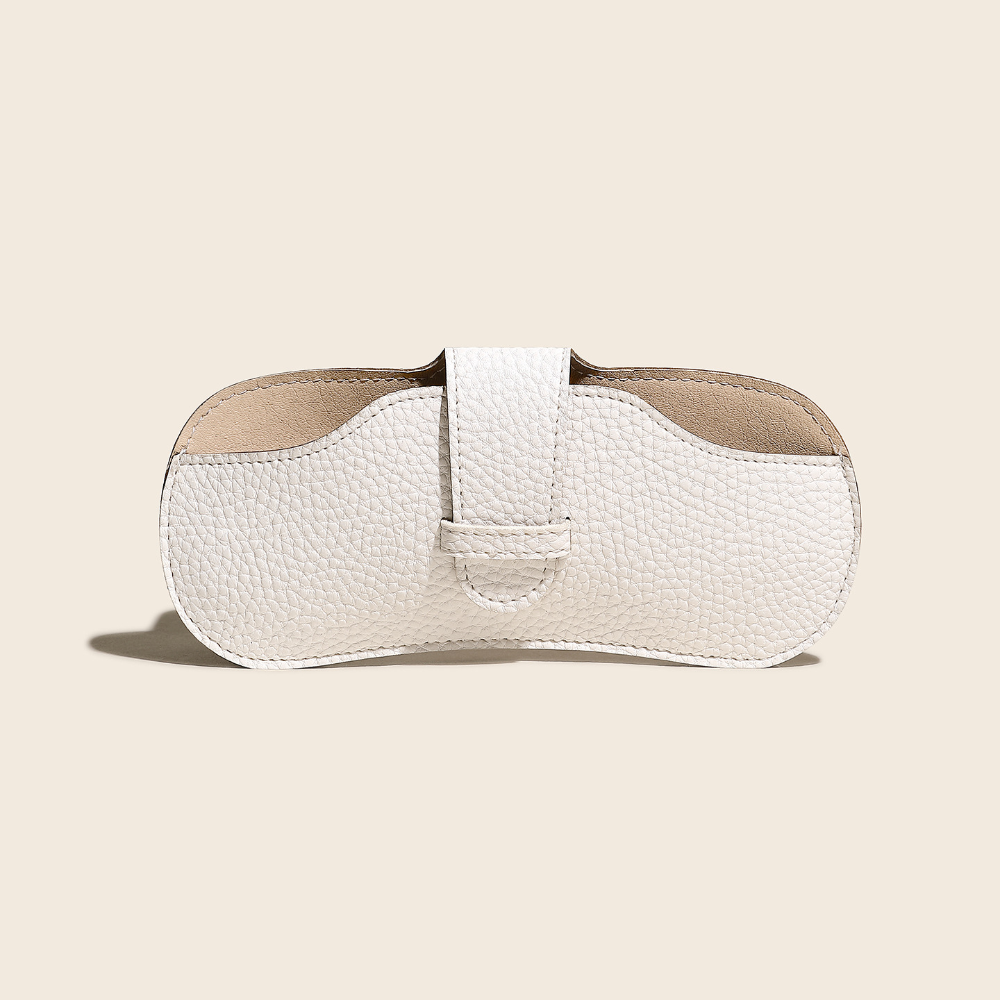 Bolsa de gafas de cuero suave portátil caja de gafas, gafas de sol resistentes a la compresión, bolsa de almacenamiento para gafas de miopía para hombres y mujeres, cubierta protectora