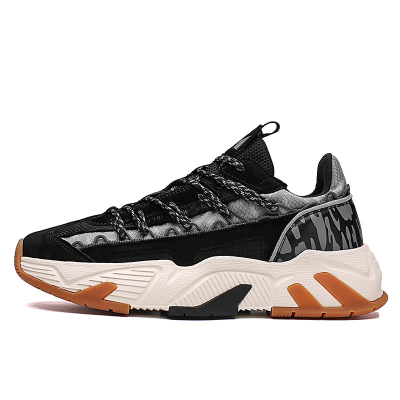 Scarpe sportive da uomo Scarpe da passeggio Scarpe in pelle Scarpe da ginnastica Tessuto Scarpe da ginnastica versatili leggere con assorbimento degli urti_voghion.com