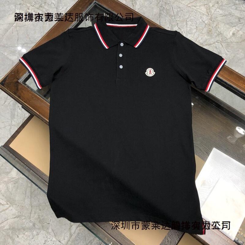 Cross-Border Summer New Style Men's Polo Shirt Short-Sleeve Pure Cotton Turn-Down Collar Trendy Brand T25 New Black Model Cross-Border Summer New Style Men's Polo Shirt Short-Sleeve Pure Cotton Turn-Down Collar Trendy Brand T25 New Black Model