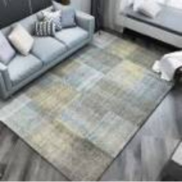 Alfombra estilo nórdico de Amazon, alfombra para sala de estar, sofá, mesa de centro, alfombra para entrada, alfombra de terciopelo cristalino de fácil cuidado y cobertura completa para el hogar.