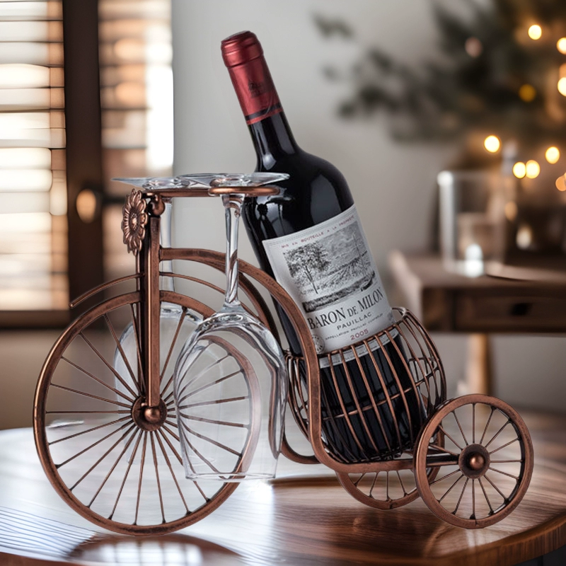 Легкая роскошная бронзовая винная бочка в стиле ретро, ​​винная стойка, элитный буфет для гостиной, винный шкаф, железные художественные украшения, украшения