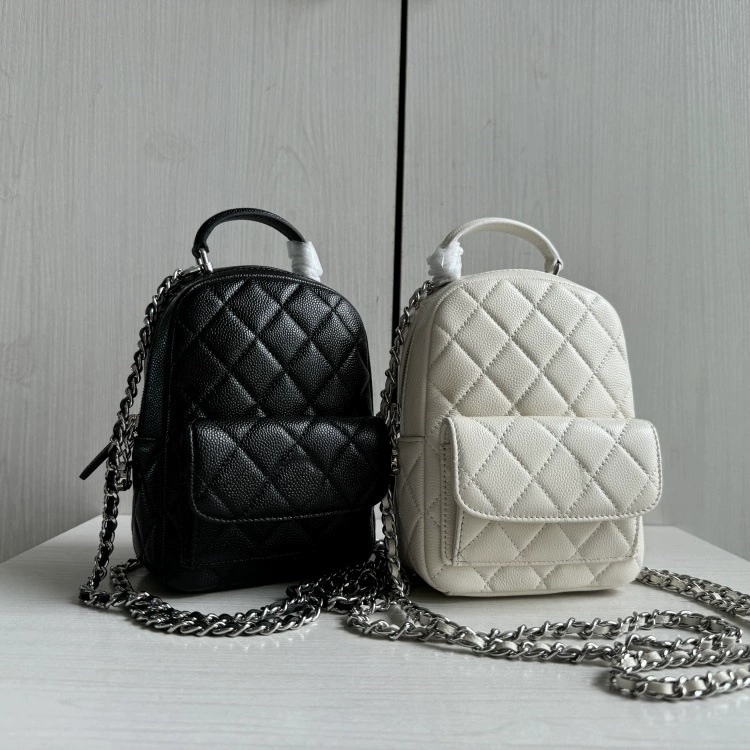 Кожаный маленький рюкзак с алмазным узором, сумка через плечо, стиль Chanel