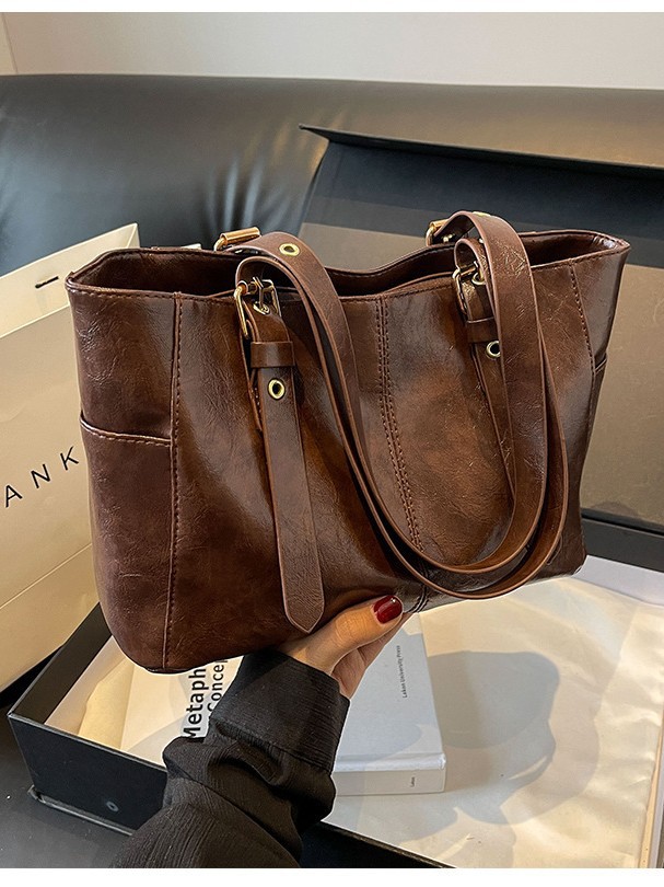 Böyük Tutumlu Retro Çiyin Çantası və Tote Modeli