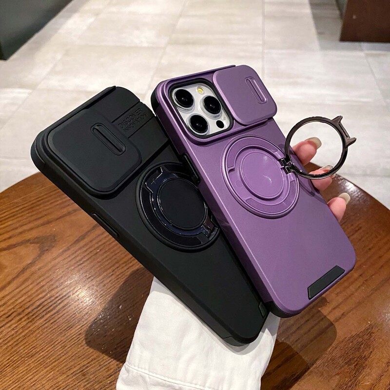 Suitable for iPhone 17 Sliding Window Armor Phone Case 15Plus Stand Apple 16Pro Protective Cover Lingke Google Suitable for iPhone 17 Sliding Window Armor Phone Case 15Plus Stand Apple 16Pro Protective Cover Lingke Google
