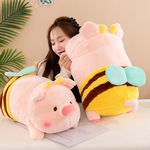 新款卡通毛绒玩具猪可爱变身蜜蜂猪抱枕公仔猪你疯狂地推热卖产品