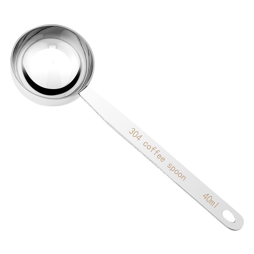 304 Stainless Steel Coffee Measuring Spoon Fruit Powder Milk Powder Baking Weighing Spoon Measuring Spoon Milk Tea Shop Measuring Spoon Kitchen Spoon