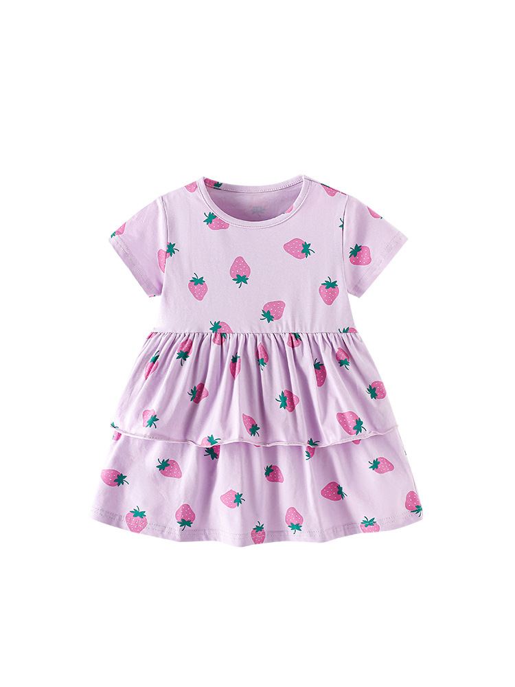 Malwee transfronterizo niñas nuevo vestido infantil verano princesa europea y americana fresco lindo vestido de niña cómodo