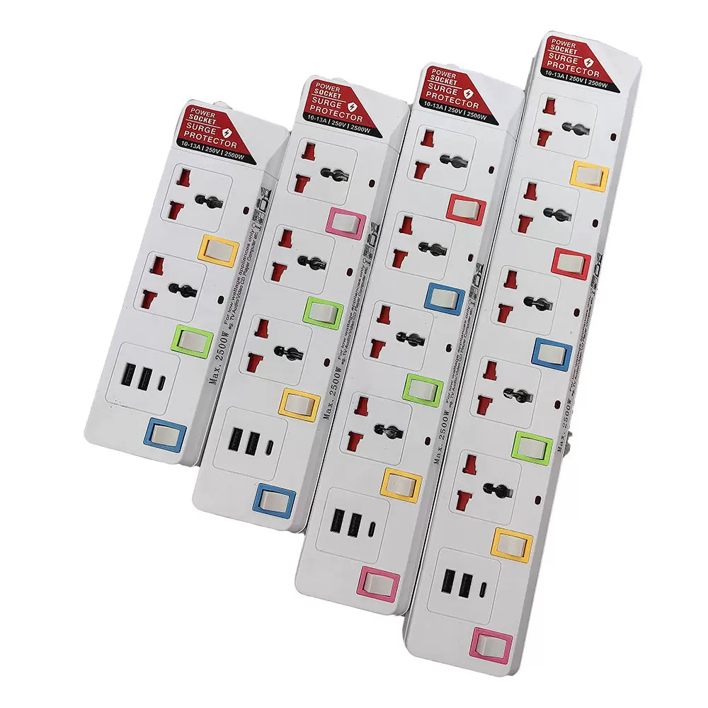 3米多功能欧式英标排插多孔位USB带开关插座 泰国柬埔寨插线板插