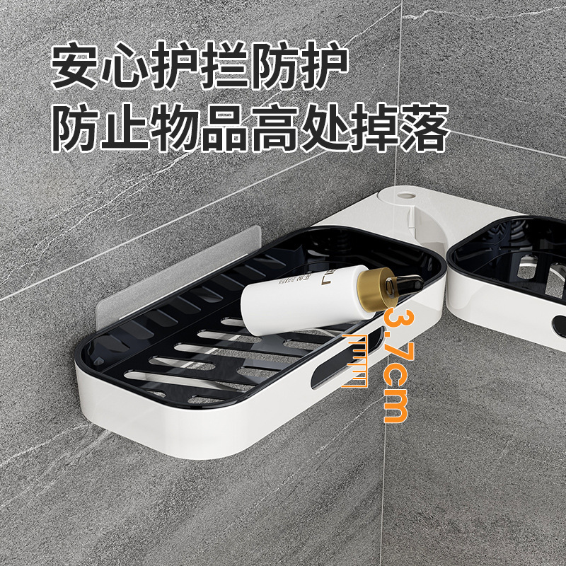 壁掛け式折り畳み穴なし浴室トイレ棚トイレ洗面台回転収納壁|undefined