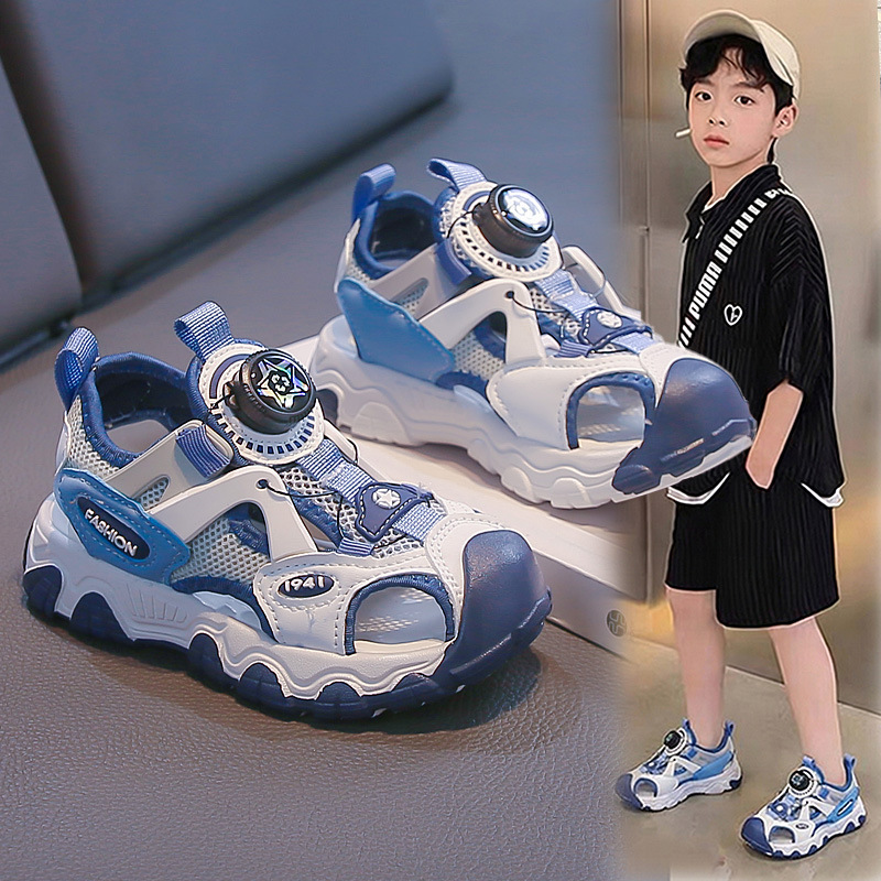 Sandalias Deportivas Baotou para Niño de Cuero Artificial, Ligeras y Antideslizantes, para Playa y Diario