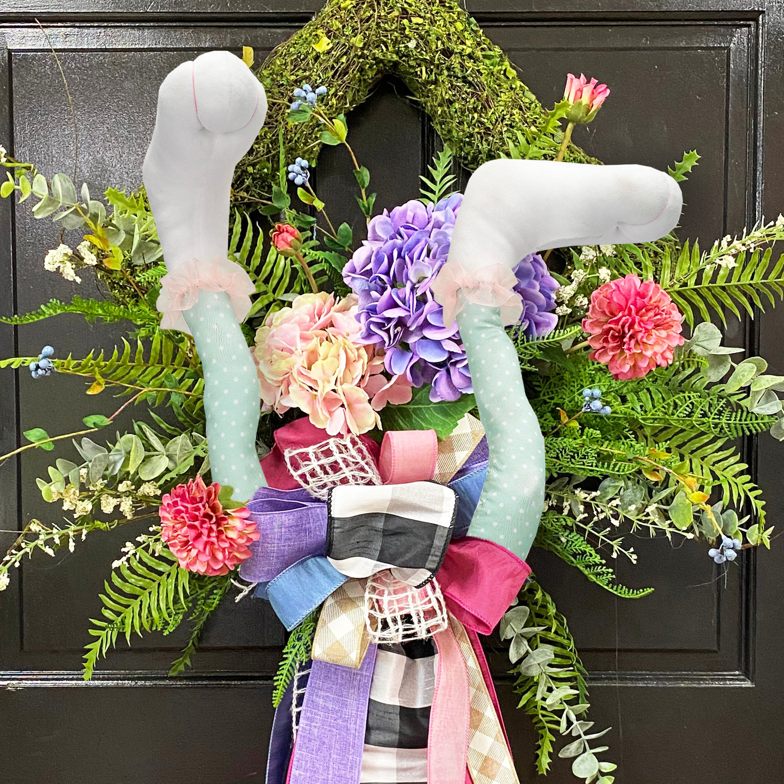 Nuevos productos de Pascua conejo de piernas largas manchas troncos de árbol DIY ramo de flores doblables decorativos hechos a mano