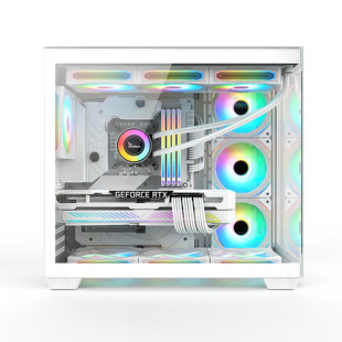 Panoramic Room E-Sports Game Water-Cooled Computer Main Case Side-Transparent Sea View Room Chassis Fully Transparent Source Factory Customization