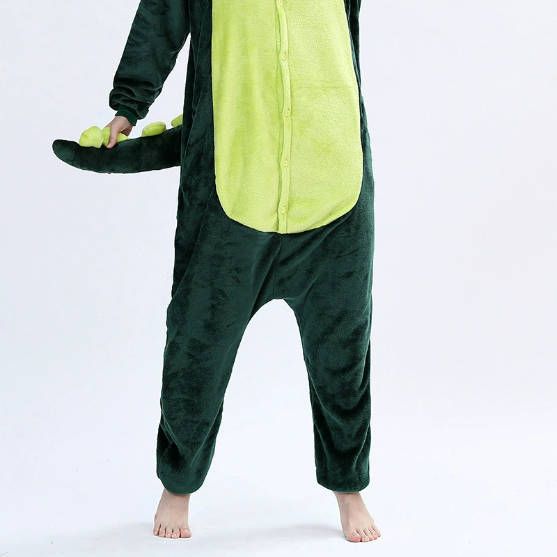 Трансграничный в наличии Новые пижамы с мультяшным цельным драконом, пижамы с парой, фланелевая Домашняя одежда, цельная Пижама