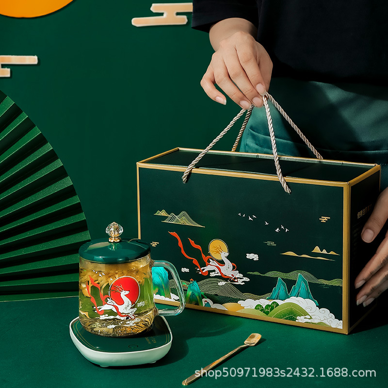 55度恒温杯遇热变色暖暖杯陶瓷马克杯活动商务礼品套装保温杯批发