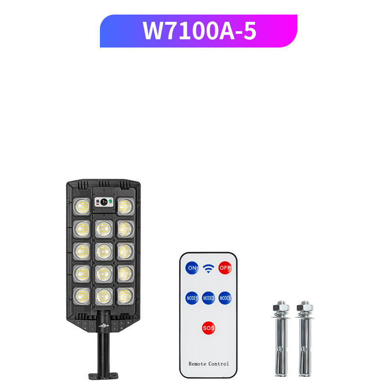 Transfronterizo nuevo LED luz fuerte lámpara de calle pequeña lámpara de calle de tres filas lámpara de jardín solar lámpara de calle de inducción iluminación al aire libre