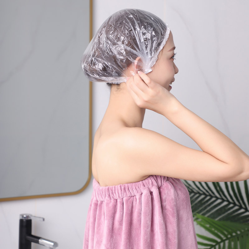 頭套耳罩焗油染髮發膜100裝理髮店批發防水家用護理加厚沐浴浴帽
