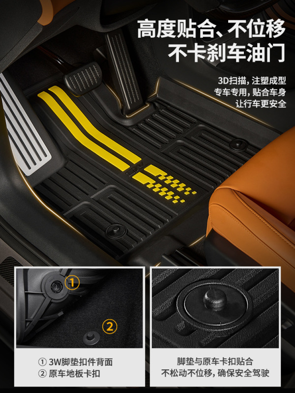 3W全TPE脚垫适用小米YU7 Pro/Max SU7/Ultra专用汽车脚垫后备箱垫|undefined