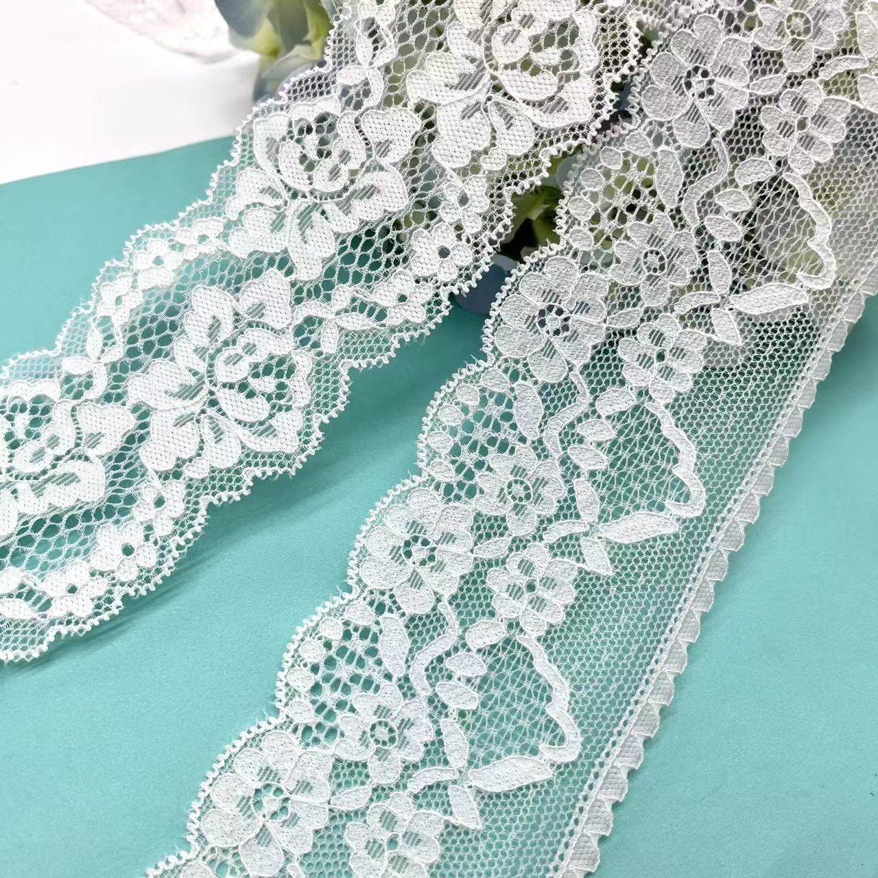 White lace double-sided elastic dress