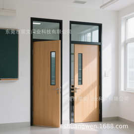 教室钢制门课室钢质门宿舍门木纹转印学校门镀锌钢木纹钢质门