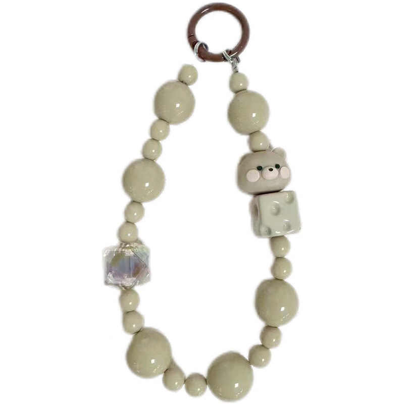 Hermoso cuentas de dibujos animados tridimensionales cadenas de teléfonos móviles chicas pequeños regalos bolsos de moda colgantes de teléfonos móviles llaveros de automóviles