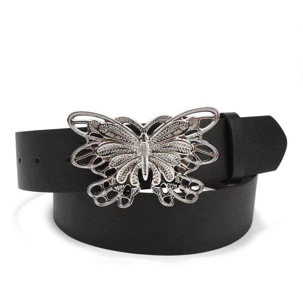 Streetwear Butterfly Pu Leather Alloy Women's Leather Belts display picture 1