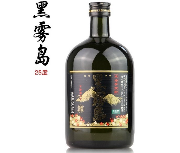 洋酒日本原装进口黑雾岛本格甘薯烧酒720ml25度 雾岛酒造株式会社