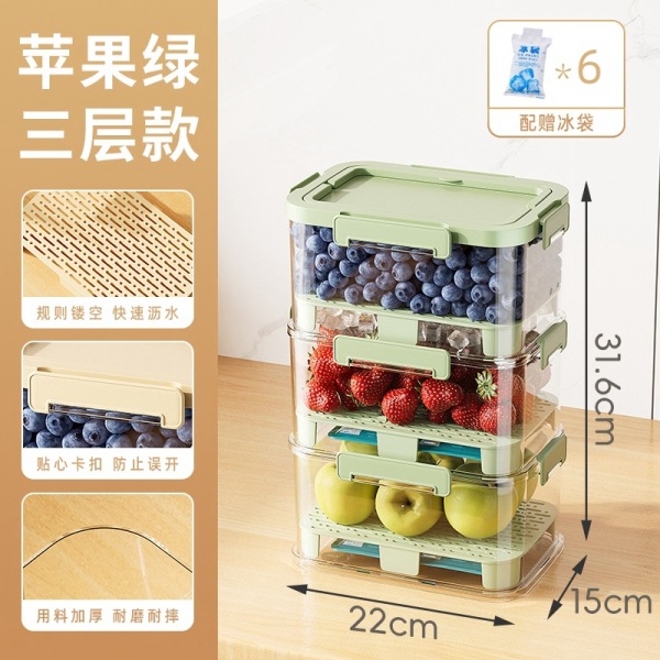 Caja de preservación portátil portátil al aire libre picnic cesta de mano caja de bento camping primavera caja de preservación de frutas portátil